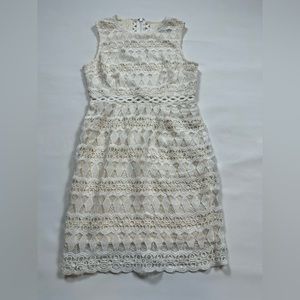 Lulus white and cream Kenna Crochet mini dress size small